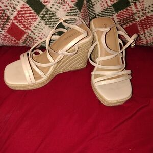 Torrid Women's Cream Wedge Sandals